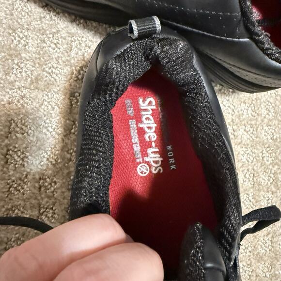 NEW Sketchers Shape Ups Slip Resistant Work 76567 Womens 8.5 Black Shoes Sneaker - Picture 12 of 16